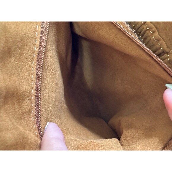 Patricia Nash Soft Olive Aveley Floral Embossed Genuine Leather Crossbody Bag - Picture 6 of 10